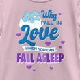 thumbnail image 2 of Girl's Care Bears Valentine's Day Bedtime Bear Why Fall in Love  Graphic Tee Light Pink X Small, 2 of 4