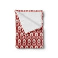 thumbnail image 2 of Ethnic Soft Flannel Fleece Blanket, Classic Chinese and Vintage Flower Demonstration Traditional Oriental Art, Cozy Plush for Indoor and Outdoor Use, 70" x 90", Vermilion and White, by Ambesonne, 2 of 5
