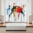 thumbnail image 2 of Ambesonne Abstract Kitchen Curtains, Wild Geometric Butterfly, 55"x39", Multicolor, 2 of 3