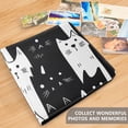 thumbnail image 5 of Leather Cover Photo Album 80 Pockets 4x6 Photos Bookshelf Picture Album White Black Cat, 5 of 9