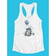 thumbnail image 3 of Be Awesome Balloon Racerback Tank Women -Image by Shutterstock, Female Small, 3 of 4