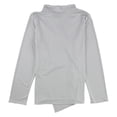 thumbnail image 2 of Alfani Womens Solid Wrap Blouse ltpasgry XS, 2 of 2