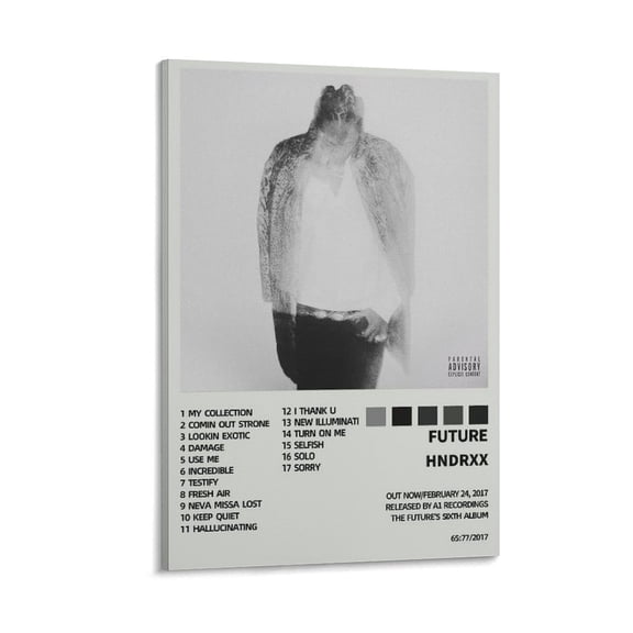 Future Poster Rapper Album Canvas Poster（12） Canvas Poster Wall Art Picture Prints Hanging Photo Gift Decor Home Posters Artworks 24x36inch(60x90cm)