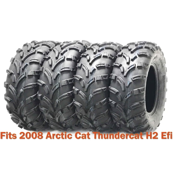 Set 4 WANDA ATV tires 25x8-12 & 25x11-12 for 2008 Arctic Cat Thundercat H2 Efi