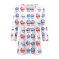 thumbnail image 6 of Independence Day Womens Tops Three Quarter Sleeve Shirt USA Patriotic Flag Graphic Print Top, 6 of 6