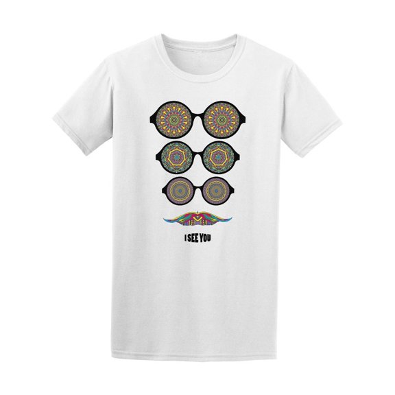 I See You Glasses And Mustache Tee Men's -Image by Shutterstock