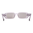 thumbnail image 4 of Womens Translucent Mod Oval Retro Narrow Rectangle Plastic Sunglasses Purple, 4 of 4