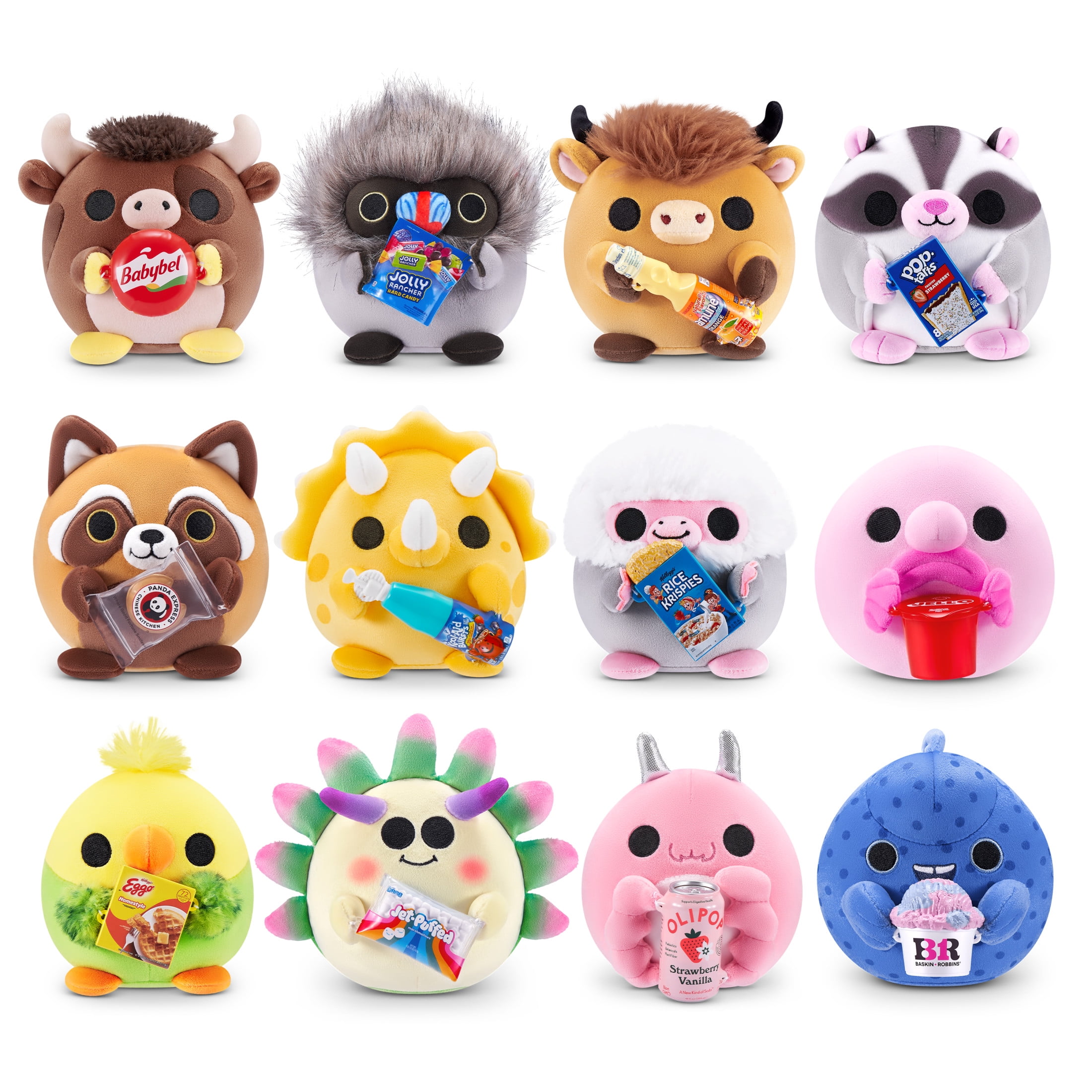 Snackles Peluche série 3 5 pouces sous licence de ZURU, Peluche avec licence accessoires Snack Brand