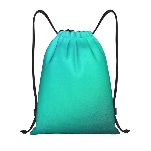 Fotbe Turquoise Light Blue Bolsa Mochila con Cordón Estampada, Bolsa de Gimnasio Deportiva, Bolsa Cinch, Bolsa con Cordón para Hombres y Mujeres-Medium