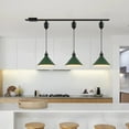 thumbnail image 3 of Kiven H-Type Track Lighting, 1-Light Modern Halo Track Lighting Pendants,H Track Light Pedant Adjustable Length for Bedroom Kitchen Island Shop, Green Finish, 3 of 7