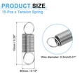thumbnail image 2 of 15Pcs 0.3x3x10mm Extended Tension Spring, 304 Stainless Steel Extension Spring Steel Dual Hook Compression Springs for Machinery Construction Industrial, Home Repairs, Silver, 2 of 4