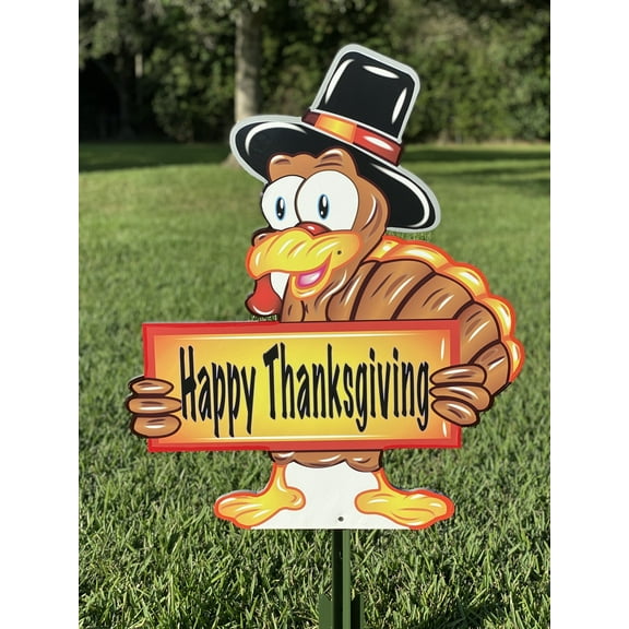Bug Eyed Turkey Thanksgiving Yard Art