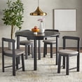 thumbnail image 5 of Simple Living Harrisburg Tobey 5-piece Compact Round Dining Set Black Black Finish, 5 of 5
