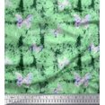 thumbnail image 1 of Soimoi Tissu en Jersey de Coton Vert Tissu Imprimé Insecte et Texture par la Cour 58 Pouces de Large, 1 of 2