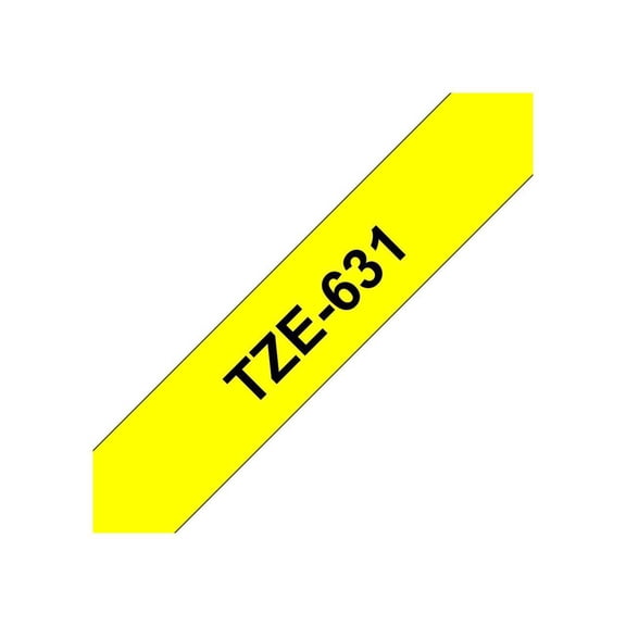 12mm Black on Yellow Tape 2 Pk
