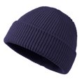 thumbnail image 2 of Qarigey Sombreros de mujer, sombreros de Color sólido, accesorio de ropa, gorros de invierno flexibles y cómodos, gorro de punto Unisex grueso para Sombreros Azul oscuro, 2 of 6