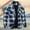 Sky Blue, variant on Miluxas Men's Sherpa Lined Flannel Shirt Jacket,Long Sleeved Brushed Plaid Flannel Shacket Jackets Wine 10(XL)