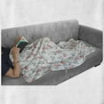 thumbnail image 6 of Floral Soft Flannel Fleece Throw Blanket, Rose Petals Blossoms Romantic Plants Wedding Love Hazy Watercolor Print, Cozy Plush for Indoor and Outdoor Use, 60" x 80", Pale Pink Turquoise, by Ambesonne, 6 of 6
