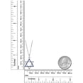thumbnail image 2 of Gem Stone King Blue Created Sapphire and White Moissanite Star Of David Pendant Necklace for Women | 925 Sterling Silver | 0.55 Cttw | 16X16MM | With 18 inch Chain, 2 of 5
