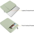 thumbnail image 5 of Mosiso Polyester Vertical Style Water Repellent Laptop Sleeve Case Bag Cover with Pocket for MacBook Air 13 inch M3 M2 M1 2018-2024 / Pro 13 inch M2 M1 2016-2024, Sage Green, 5 of 5
