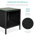thumbnail image 6 of Best Choice Products 3-Piece Outdoor Wicker Conversation Patio Bistro Set, w/ 2 Chairs, Table - Black/Teal, 6 of 8