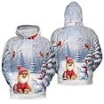 thumbnail image 3 of Hello Winter Pomeranian Football Snowman Welcome Snowy Morning All Over Print 3D Hoodie Unisex Merch Hoodies Pom Dog Lover Gifts - 01012, 3 of 6