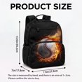 thumbnail image 7 of Aplkyhs Backpack for Students 9-18 School Bookbag Fire Baseball Lightweight Water Resistant for Teens Daily Use, 7 of 7