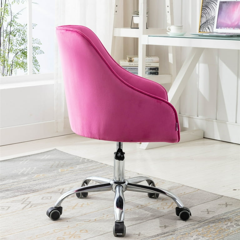 Office Chair Velvet Fabric Accent Chair with Upholstered Seat
