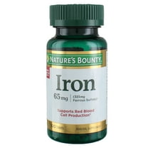 Nature's Bounty Iron 65 mg Tablets 100 Tablets (Pack of 2)