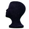 thumbnail image 3 of BLACK STYROFOAM FOAM MANNEQUIN head MANIKIN wig head model display hat glasses, 3 of 3