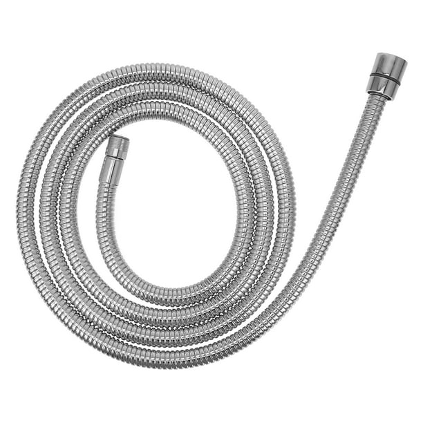 WORGEOUS Manguera de ducha de 2M Acero inoxidable Flexible antideslizante Cabezal de ducha de mano Manguera Grifo Rociador Manguera Baño Tubo de conexión de mano con almohadilla de cuero