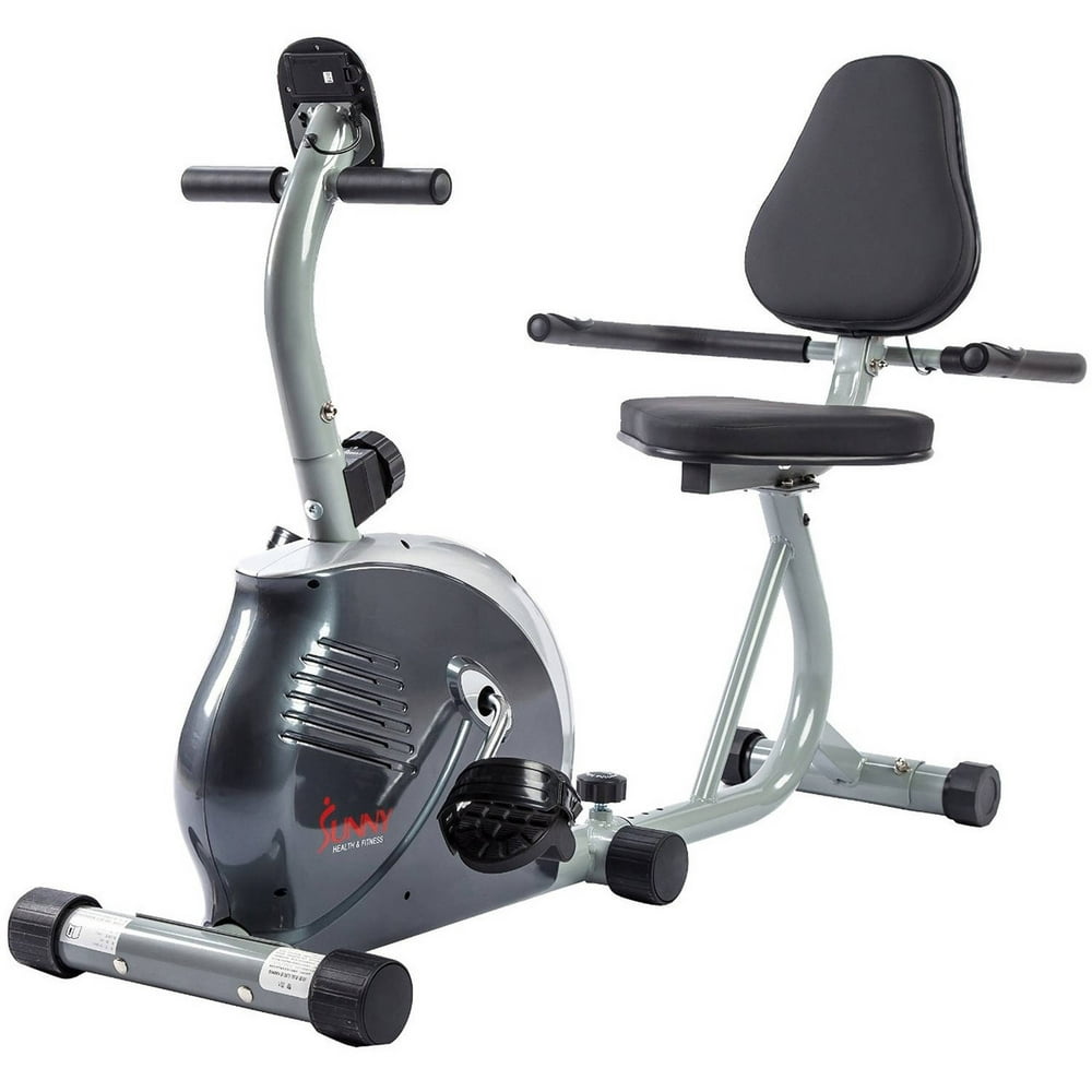 Recumbent Bike w/ LCD Monitor and Pulse Rate Monitoring by Sunny Health & Fitness SFRB921