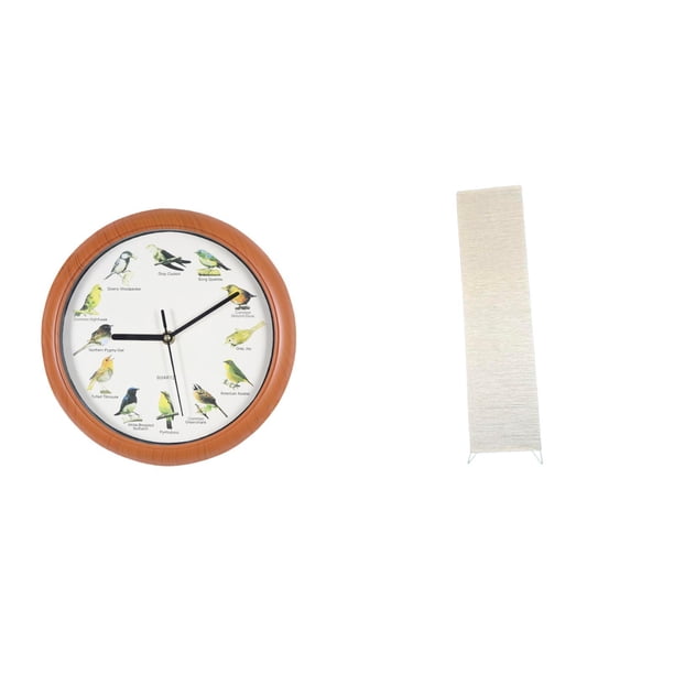 Reloj de pared,Reloj de pared con pájaro cantor Relojes de pared con pájaros,Pantalla de lámpara de pie,Lámpara de estudio minimalista con pantalla,Cubierta de luz Iluminación creativa