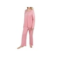 thumbnail image 2 of CATALOG CLASSICS Womens Long Sleeve Pajamas Lounge Set for Women - Pink 1X, 2 of 9