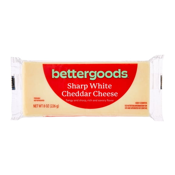 bettergoods Block Sharp White Cheddar Cheese, 8 oz