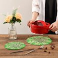 thumbnail image 6 of SKYSONIC Saint Patrick's Day Pot Holders Trivets, 2 Pcs Heat Resistant Trivets,Shamrock Typographic Cotton Thread Weave Mats for Hot Pads Pans Pot Bowl Teapot for Kitchen Decor, 6 of 7