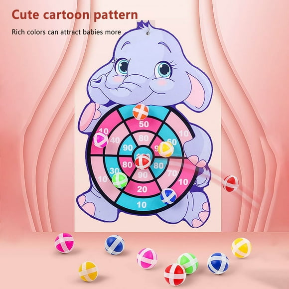 Oliegs Heated Blanket Children's Cartoon Sticky Target Ball Suction Cup Darts Target Indoor And Outdoor Throwing Sticky Ball Interactive Games Chocolate