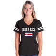 thumbnail image 1 of Womens Costa Rica Football V-Neck T-Shirt, 1 of 5