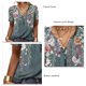 thumbnail image 4 of Camiseta estampada para mujer, camiseta de verano con cuello abotonado para mujer, jersey de verano para mujer con cuello abotonado de mayor durabilidad, 4 of 5