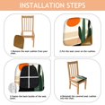 thumbnail image 4 of Boho Abstract Art Seat Covers for Dining Room Chairs Set Of 4,Stretch Printed Washable Chair Seat Cover with Elastic Ties and Button,Removable Waterproof Couch Cushion Covers, 4 of 6
