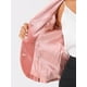 thumbnail image 5 of Blazer de terciopelo rosa para mujer con solapa de muesca y mangas largas, 5 of 6
