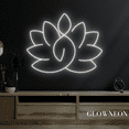 thumbnail image 2 of Glowneon Lotus Meditation Neon Sign, Lotus Led Sign, Yoga Led Decor, 2 of 4