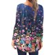 thumbnail image 4 of Pntutb Mujer Casual Camiseta Impreso Manga Larga Cuello Redondo Fruncido Pullover Blusa tops Pntutb Pntutb-7582, 4 of 6