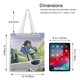 thumbnail image 5 of Nausicaa del Valle del Viento Bolso de tela con estampado de lienzo para mujer, bolsa de compras reutilizable y estética, con cremallera interior, regalo para mujer,38*45cm., 5 of 6