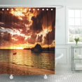 thumbnail image 1 of ABPHQTO Clima nublado Sobre el mar Hermoso paisaje marino en la noche Naranja Luz del atardecer Cortinas de ducha de baño 152x180 cm ABPHQTO PKNMT60x72Shower-3593, 1 of 2