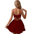 thumbnail image 4 of Franhais Women Ruffled Slip Mini Dress, Sleeveless Backless Casual Party Summer Dress, 4 of 7