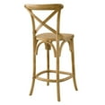 thumbnail image 4 of Modway Gear 39.5" Modern Style Elm Wood Counter Stool in Natural Finish, 4 of 7