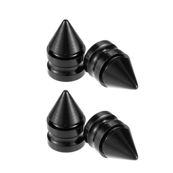 Unique Bargains 4 Pcs Black Car Impale Tire Valve Stem Cap Wheel Rims Dust Proof Covers for Car Truck Tyre Caps 23mm