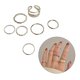 thumbnail image 4 of Anillo de dedo abierto jinwen Cadena en capas Cobre Oro Plata Kits de anillos abiertos, 4 of 8