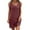 Wine, variant on Up to 30% off Sundresses for Women 2025 Summer Saving, Women's Solid Color Suspender V-neck Double-layer Crepe Button Up Dress With Pockets(Wine,XXL)